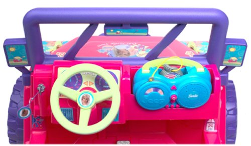 Barbie take online along tunes jeep